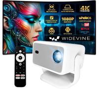 Projecteur 4K,,Certifié Google Netflix,Projecteur De Cinéma Maison Avec Android 13,500 Ansi Lumens,Keystone Automatique,Mise Au Point Motorisée,Keystone 4D,Zoom Numérique,Wifi6,