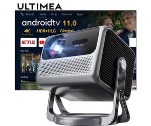 Projecteur 4k Full HD 1080P ULTIMEA portable avec cardan à 90 ° Projecteur intelligent Android 11.0 5G WiFi Projecteurs de ciném Nova C40