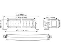 HELLA 1FJ 358 196-621 LED-Projecteur longue portée - Black Magic Double Row Curved Lightbar 40" - 12/24V - 9222lm - convexe/version double - Chiffre de référence: 45