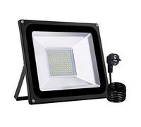 Projecteur à LED, 100W Spot LED Extérieur IP65 Projecteur Extérieur Etanche Projecteur en Aluminium Blanc chaud 3500K avec Prise EU applique idéale pour jardin, terrain de sport