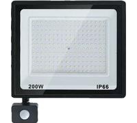 Projecteur à LED, étanche IP66, tension AC220V, détecteur de mouvement réglable, 200W, blanc froid