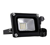 Projecteur à LED10W, Spot LED Extérieur Projecteur 1000LM, Extérieur Etanche IP65 Projecteur en Aluminium Blanc chaud 3500K avec Prise EU applique idéale pour jardin, terrain de sport