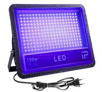 Projecteur à lumière noire LED, 1 pièce 150W UV lumière noire, projecteur UV IP66, lampe à lumière noired pour fête, Halloween, graffiti, événements en plein air disco (285x240x50mm)