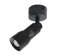 Projecteur à mise au point réglable à led, lampe d'appoint montée en surface, spots au plafond ou au mur, éclairage à zoom directionnel ambiant galerie concerts(Noir-7W,Lumière neutre-4000K)