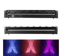 Projecteur à Tête Mobile LED 8x12W RGBW, Contrôleur DJ, Barre Chang, Éclairage d'Église, Marché, KTV, ixde Noël, pour le Public noir