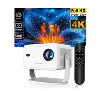 Projecteur Android 14 L018 avec résolution Native 1080p 650 ANSI 4K, Correction trapézoïdale Automatique, Mise au Point, Wi-FI 6, Bluetooth 5.2, Portable pour Une Utilisation en extérieur