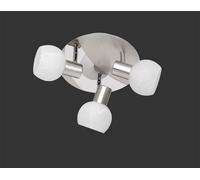 PROJECTEUR ANTIBES 3 SPOTS PETITE FIXATION E14 28W MÉTAL DIAMÈTRE 22CM NICKEL
