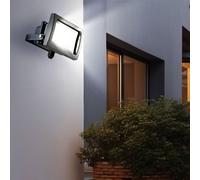 Applique Murale Lampe Extérieur Projecteur de Chantier Mobile Cour Gris 1x LED
