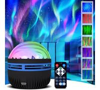 Projecteur Aurore Boréale, Lampe Aurore Boréale, Projecteur Northern Lights, LED rechargeable par USB Avec Télécommande pour Chambre à Coucher, Décoration de Fête.