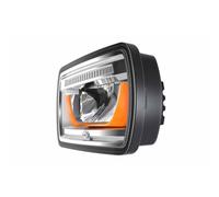 Projecteur Avant Droit 24 V LED HELLA 2 Fonctions Rectangle Noir ECE R7