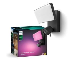 Projecteur avec caméra de sécurité intelligente extérieure - Philips Hue - Secure - 1080P - Intégrée - Conversation bidirectionnelle