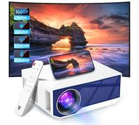 Projecteur avec WiFi et Bluetooth, 16 000 lumens, projecteur de film extérieur Full HD 1080p, projecteur intelligent compatible avec Android/iOS/Windows/HDMI/USB