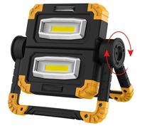 Projecteur Chantier LED Rechargeable USB Lampe de Travail Lumières de Sécurité d'urgence pour Atelier Garage Terrasse Jardin