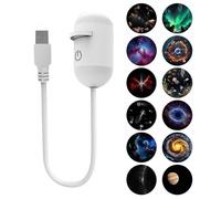 Projecteur ciel étoilé 2-en-1 avec veilleuse USB 12 projections lumineuses pour ambiance douce dans votre chambre
