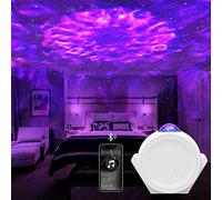 Projecteur Ciel Etoile, 3 in 1 Lampe Projecteur LED Smart Home Compatible avec Alexa Google Assistant, Dynamique Projecteur Galaxie Veilleuse pour Enfant Decoration Chambre Cinéma (Blanc Pourpre)