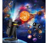 Projecteur Ciel Etoile,4K HD Réaliste Planetarium Projecteur avec 10 Disques de Film et 8 Couleurs de Veilleuse,Rotatif 360° Ciel Etoile Plafond avec Minuteur pour Décoration Chambre