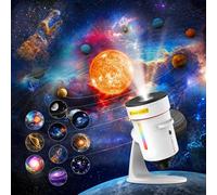 Projecteur Ciel Etoile,4K HD Réaliste Planetarium Projecteur avec 10 Disques de Film,Rotatif 360° Ciel Etoile Plafond avec Minuteur pour Décoration Chambre