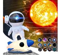 Projecteur Ciel Étoilé Astronaute - Planetarium Galaxie 13 Disques HD avec Objectif Réglable Veilleuse Fusée 9 Couleurs