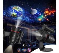 Projecteur Ciel Etoile,HD Planetarium Projecteur Ciel Etoile Plafond Rechargeable avec Batterie 2000 mAh, Montage Mural Rotatif 360° Projecteur Galaxie pour Décoration Chambre Cadeaux Enfants Adultes