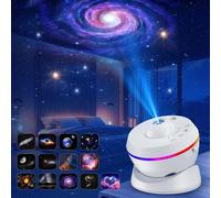 Projecteur Ciel Etoile, Planetarium Projecteur 13 en 1,Rotatif 360° Projecteur Galaxie 4K HD avec Minuterie,Décoration de Chambre