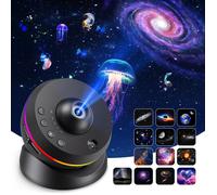 Projecteur Ciel Etoile, Planetarium Projecteur 13 en 1, Rotatif 360° Projecteur Galaxie 4K HD avec Minuterie, Météore Dynamiques