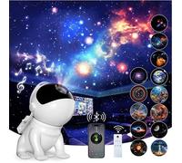Projecteur Ciel Etoile, Planetarium Projecteur avec 12 Disques,15 Bruits Blancs, Haut-Parleur Bluetooth, Télécommande, Minuterie