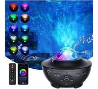 Projecteur ciel étoilé, projecteur musical ciel étoilé avec Bluetooth, 21 modes et télécommande