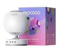 Projecteur ciel étoilé rechargeable blanc - POCOCO - Disques HD 5K - Rotation silencieuse 180° - Mise au point réglable