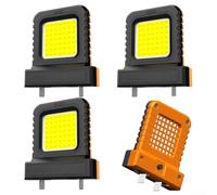 Projecteur compact sans fil haute luminosité pour extérieur et intérieur, lampe de travail portable rechargeable avec boîtier en ABS et gestion efficace de la chaleur (orange)