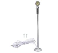 Projecteur d'armoire sur pied LED pour présentoir de bijoux, vitrine, lampe sur pied, petite armoire, mini lampe de projecteur, lumière réglable en aluminium alimentée par USB (Lumière chaude)