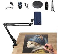 Projecteur d'art intelligent pour tracer, dessin, peinture, projection murale de bureau avec télécommande et support, taille et angle réglables