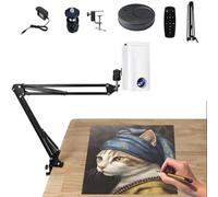 Projecteur d'art intelligent pour tracer, dessin, peinture, projection murale de bureau avec télécommande et support, taille et angle réglables