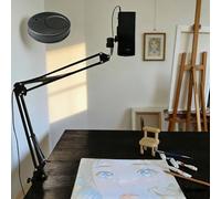 Projecteur d'art Intelligent sans Fil avec WiFi Et Bluetooth, Grand Écran de Projection de 2 Mètres, Image HD 640 × 480, Téléphone Tablette Pc Compatible pour la Peinture, Les Croquis Et Machine+Base