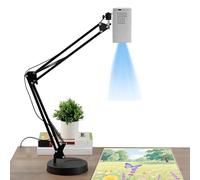 Projecteur d'art pour tracer dessin peinture, projecteur de dessin artistique, avec support pliable, mise au point et taille de l'image réglables, correction de déformation des bords, mise au point