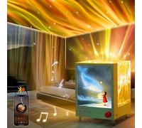 Projecteur d'aurores boréales Dreamy Cubby, lampe LED avec 7 effets lumineux et peinture lumineuse, veilleuse baleine cachée, idéal pour la décoration de chambre, les fêtes et les cadeaux de Noël