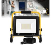 Projecteur de chantier ACXIN LED, lampe de travail LED pour la décoration intérieure, le chantier, l'atelier, le jardin ou le garage, étanche IP66, blanc froid, 100W