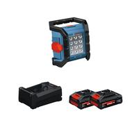 Projecteur de chantier GLI 18V-1500 + 2 Batteries EXPERT 4 Ah + 1 Chargeur GAL 12V/18V-80 BOSCH