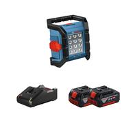 Projecteur de chantier GLI 18V-1500 + 2 batteries GBA 18V 4 Ah + 1 chargeur GAL 18V-40 BOSCH