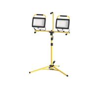 Projecteur de chantier sur trépied réglable orientable - 2 x 100W - 17000LM - étanche IP65 - métal jaune