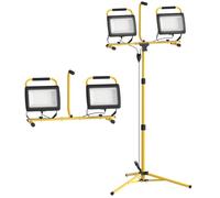 Projecteur de chantier sur trépied réglable orientable - 2 x 100W - 17000LM - étanche IP65 - métal jaune Jaune G