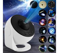 Projecteur de ciel étoilé 13 en 1 avec 13 planètes de disques, projecteur HD 4K, mise au point réglable, étanche, muet, USB, pour enfants et adultes