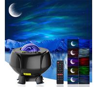 Projecteur de ciel étoilé 56 couleurs Lampe LED musicale Avec haut-parleur Bluetooth Projecteur d'aurore boréale Projecteur de veilleuse Adultes Décoration de fête
