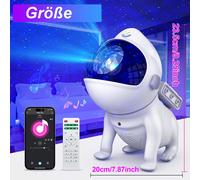 Projecteur de ciel étoilé avec haut-parleur,Galaxy Projecteur Lumière nocturne Télécommande APP Dimmable 360° réglable Musique Sync.Timer,Décoration Intérieur Enfants