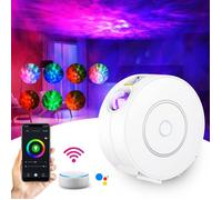 Projecteur de ciel étoilé intelligent ATOPDREAM,3 modes uniques,4 modes scène,Commande vocale, connexion WiFi, minuterie,Blanc