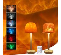 Projecteur de ciel étoilé, lampe océan 16 couleurs, lampe à vagues, lampes aurores boréales à intensité variable avec télécommande et fonction tactile,lumière aurore rechargeable, projecteur de galaxi