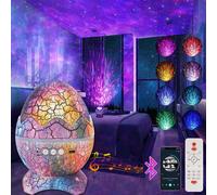 Projecteur de Ciel étoilé Led Enfants, Oeuf Dinosaure Projecteur Galaxy Projecteur d'étoiles Avec Télécommande Et Haut-parleur Bluetooth, Bruit Blanc Veilleuse Chambre Cadeau Déco