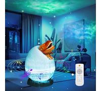 Projecteur de ciel étoilé LED Lampe Galaxie, œuf de dinosaure veilleuse, aurore pour enfants, plafond étoilé avec fonction de lecture Bluetooth, décoration cadeau pour Noël