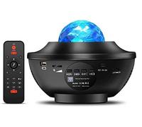 Projecteur de ciel étoilé LED, Music Starlight Projecteur lampe de projection télécommande/Bluetooth/timer/haut-parleur, vagues océaniques pour enfants