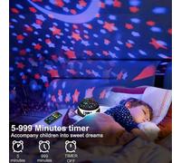 Projecteur de ciel étoilé magique, lampe de projection d'étoiles haute définition avec minuterie et modes multicolores rotatifs pour chambres et