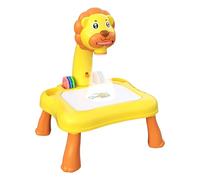 Projecteur de dessin 2026 pour enfants (design) - Dessin éducatif avec films de projection, modes réglables, tableau effaçable pour tout-petits (garçons et filles) à partir de 3 ans (jaune, 21 x 9 x